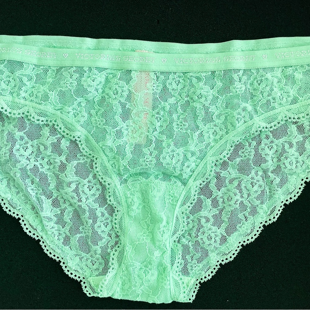 Victoria's Secret Light Green Lace Panty
